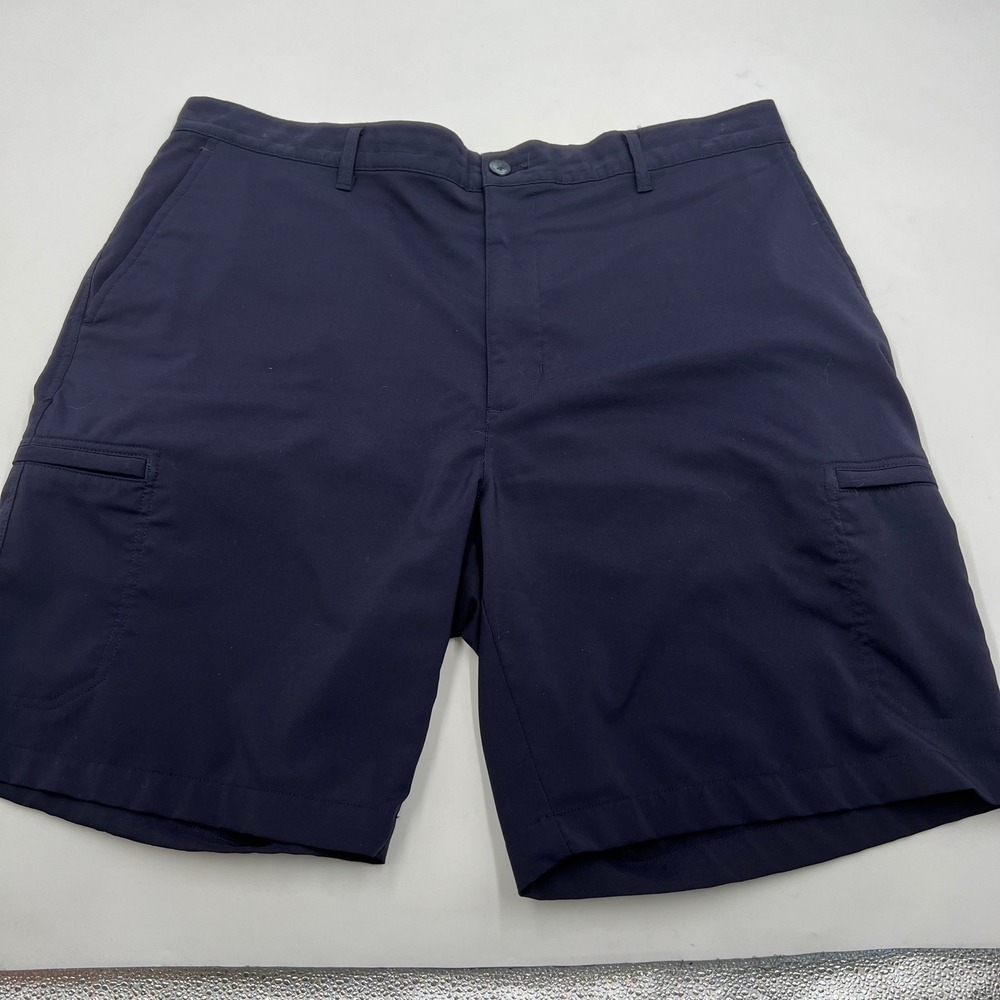 Chaps Golf Mens Navy Blue Performance Cargo Shorts Size 38 Stretch Breathable